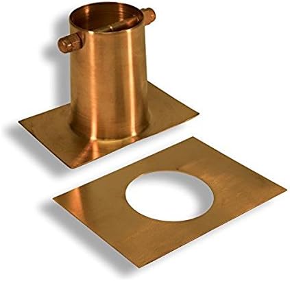 Nautical Cups Copper Rain Chain with Installation Kit - 12 Foot