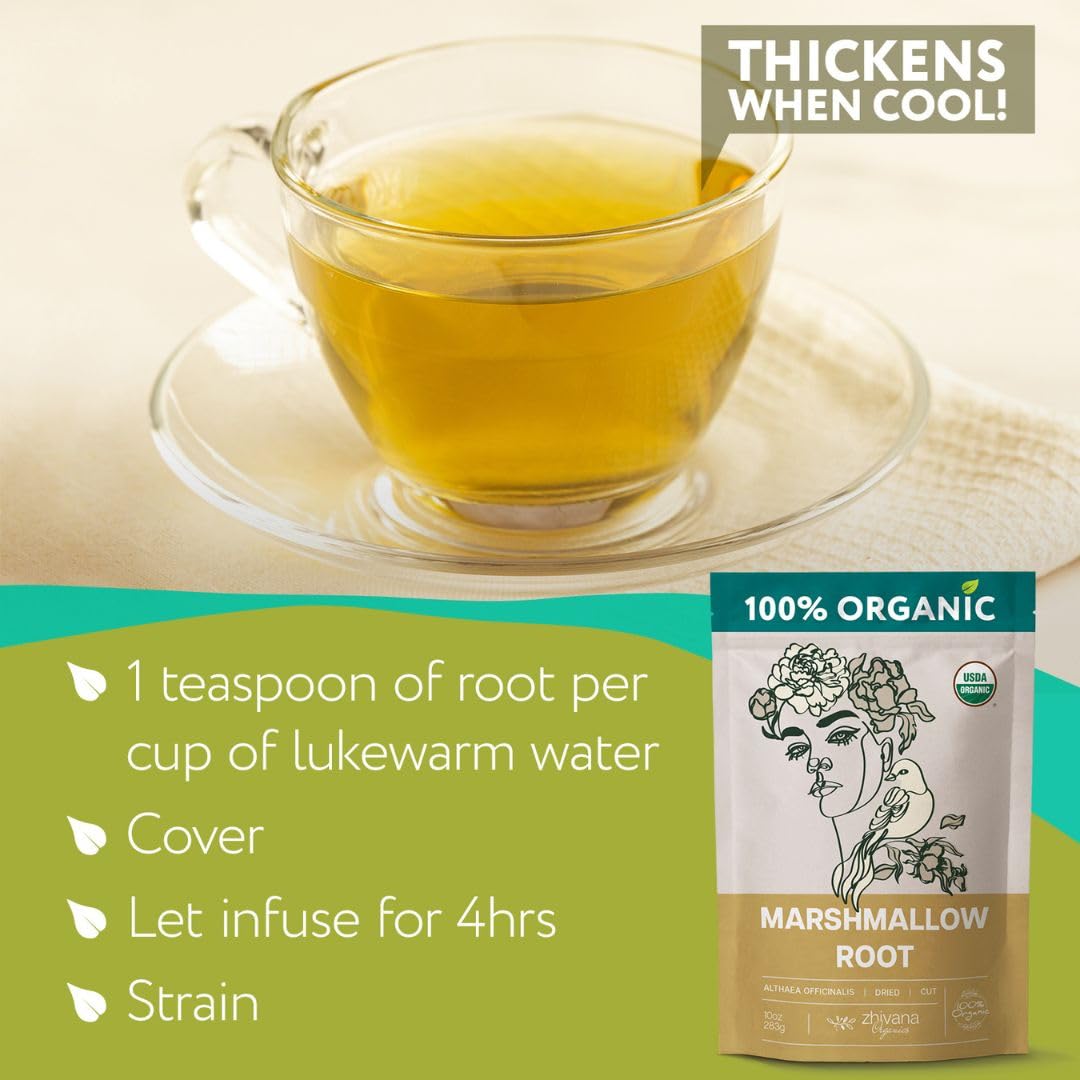 Super Value Pack 5 LB - Marshmallow Root Tea - Throat, Gut Lining, Digestion Support - Antioxidant Properties