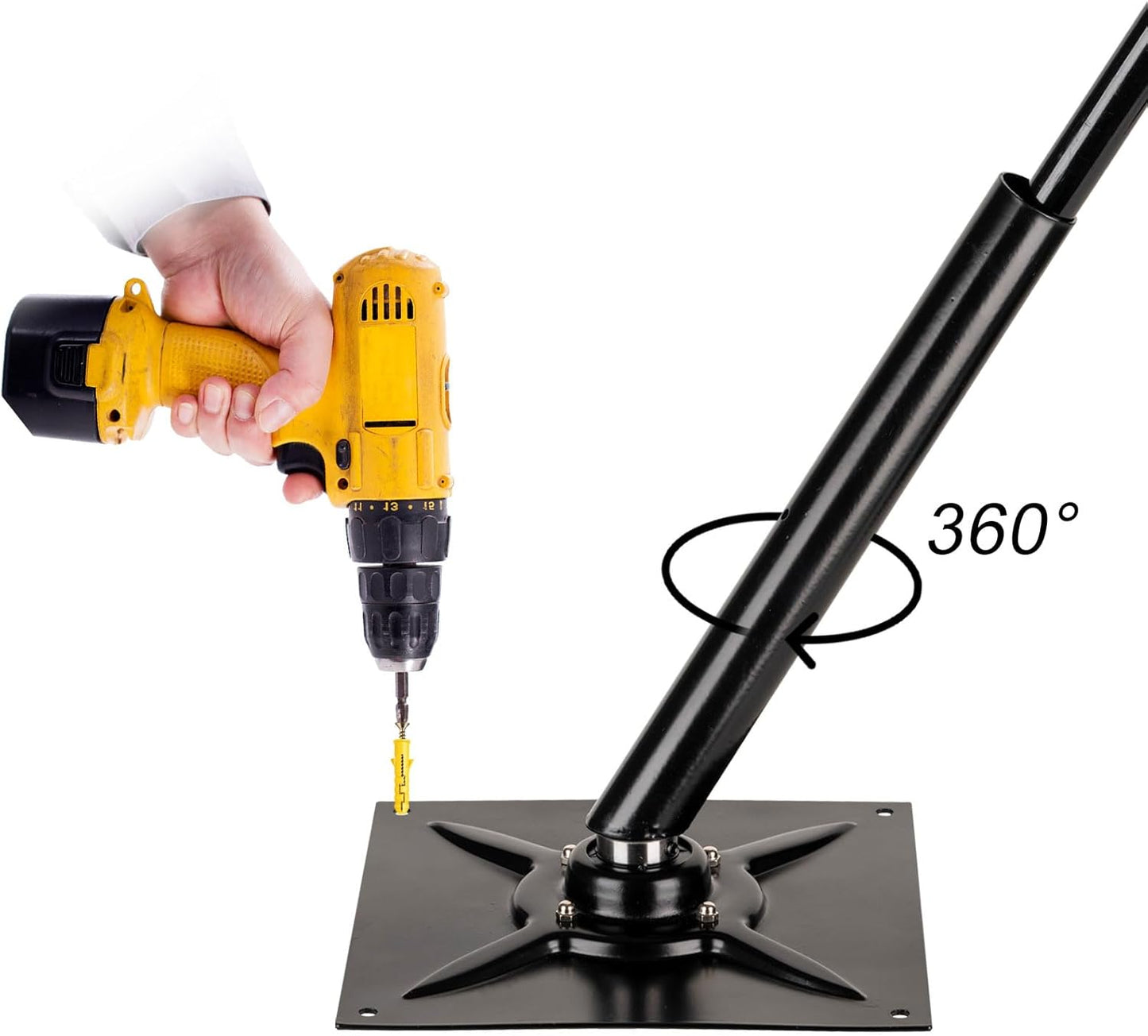 Bird Repeller Universal Base Protects Plants from Birds by Placing a Kite with a Pole on Top of The Bird Repeller Base; Commonly Used in Yards, Lawns and Farms to Create Bird-Free Zones