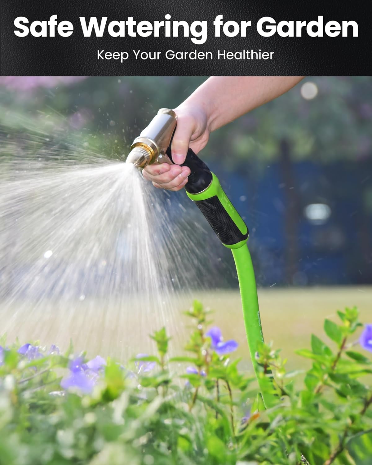 RAINPOINT Leader Garden Hose 3ft - Lightweight Water Hose - Flexible, Heavy Duty, Hybrid Rubber, with Female to Female Fittings