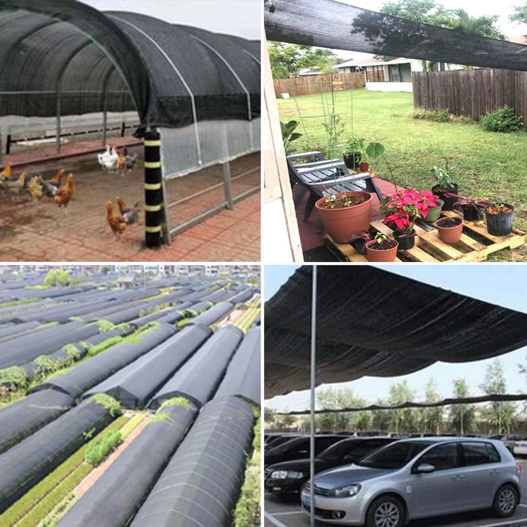 Shade Cloth- 90% Sunblock Net for Garden Patio,Shade Sails -for Plants Greenhouse Outdoor Pergola Lawn Sun Shade Cloths for Kennel Chicken Coop Easier to Hang Shade Net Cover