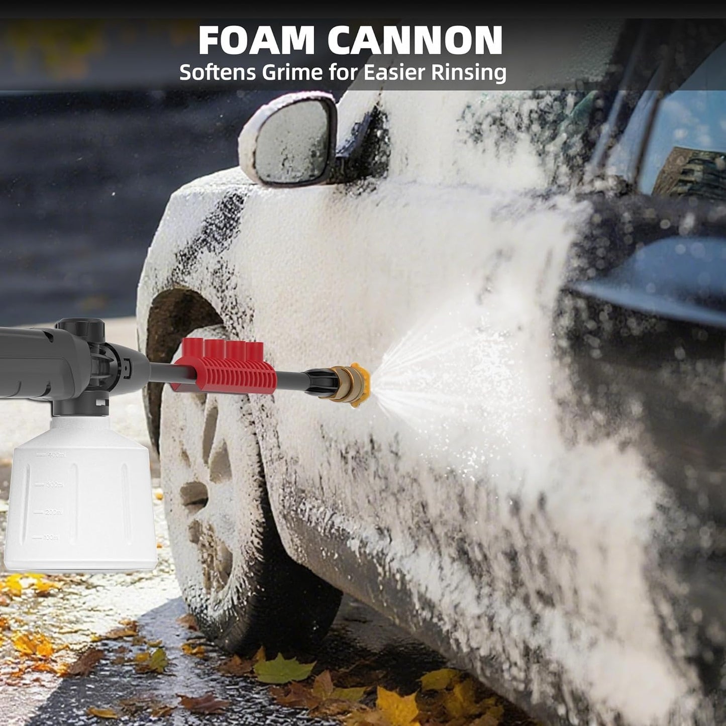 Electric Pressure Washer, 2.5 Max GPM Power Washer with Foam Cannon, Powerwasher with 4 Nozzles, High Pressure Washer for Cars, Driveways, Patios, Decks