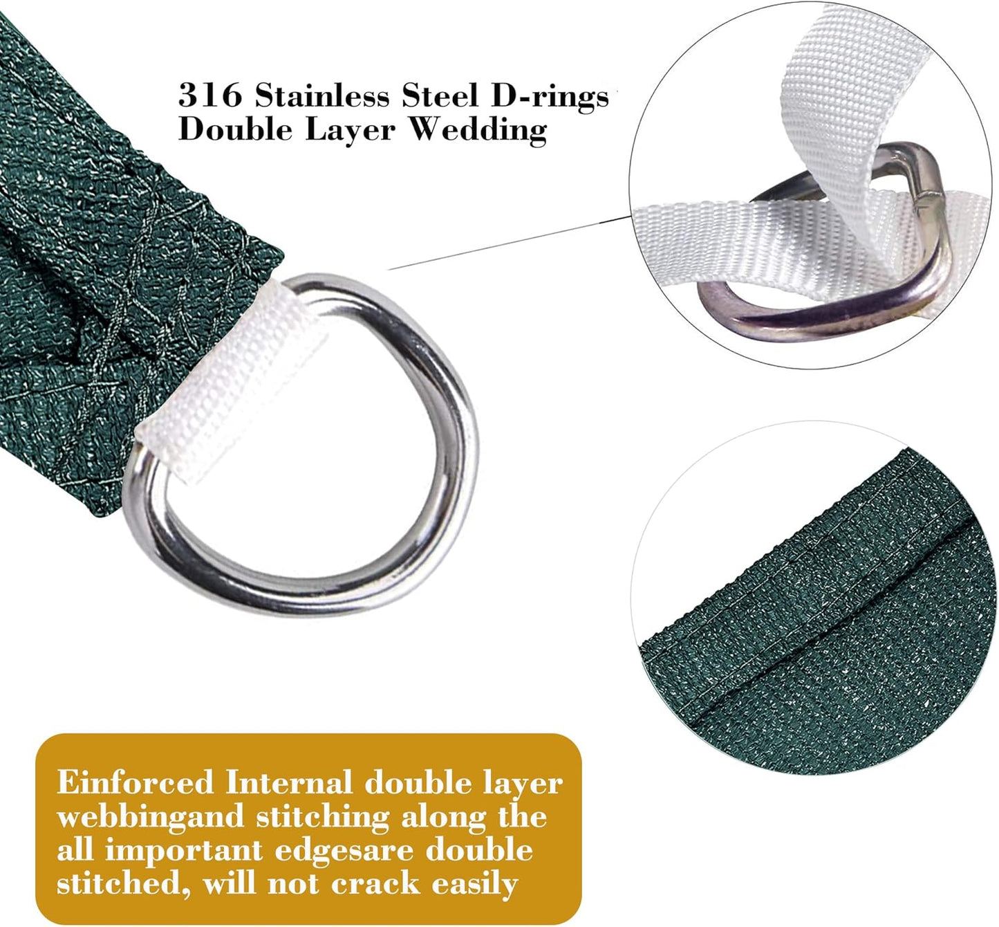 11' x 22' Green Rectangle Sun Shade Sail SSP1212 Canopy Durable Fabric UV Block Awning We Make Custom Orders