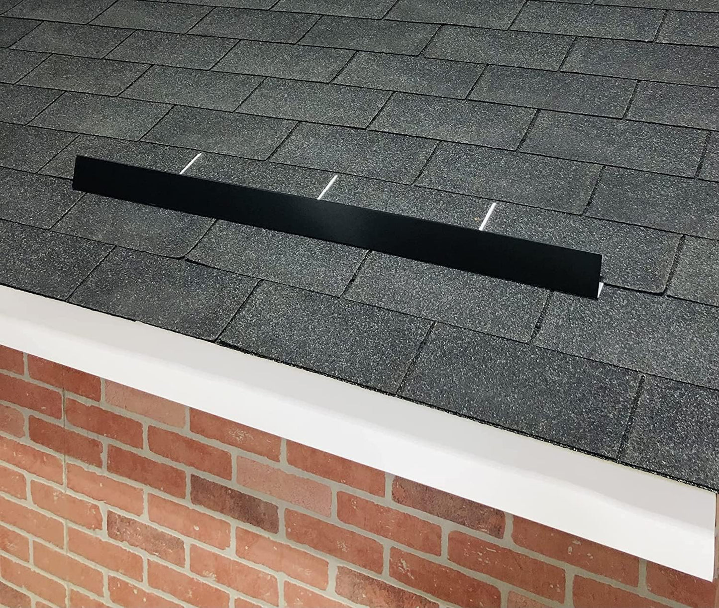 EAGLE 1- Shingle Roof Rain Diverter 40 Inches Long- 26 Gauge Material- Easy to Install- Includes Stainless Steel Nails (1, Black)