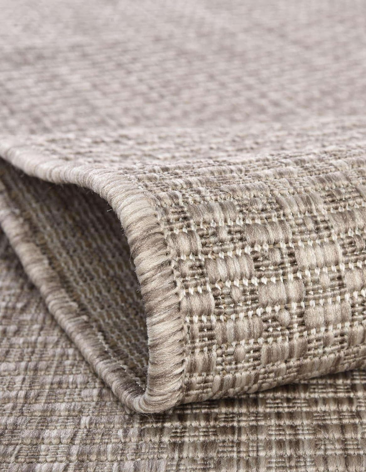 Unique Loom Outdoor Solid Collection Area Rug (3' 3" x 5' 3" Rectangle Beige/Ivory)