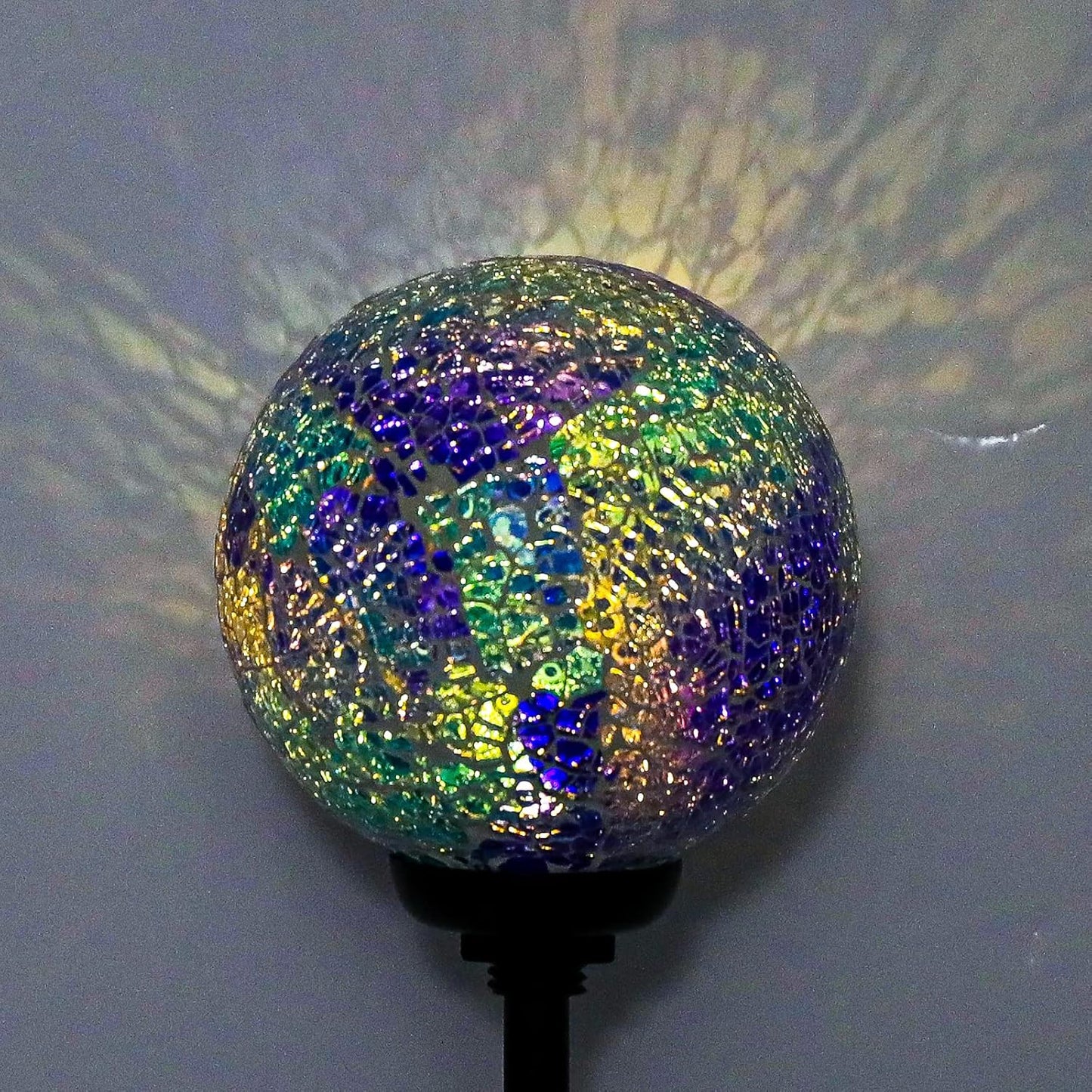 VCUTEKA Solar Garden Decorative Lights Outdoor, Mosaic Solar Light Waterproof LED Pathway Stake Light for Landscape Patio Yard Deck Walkway Decoration, 2 Pack