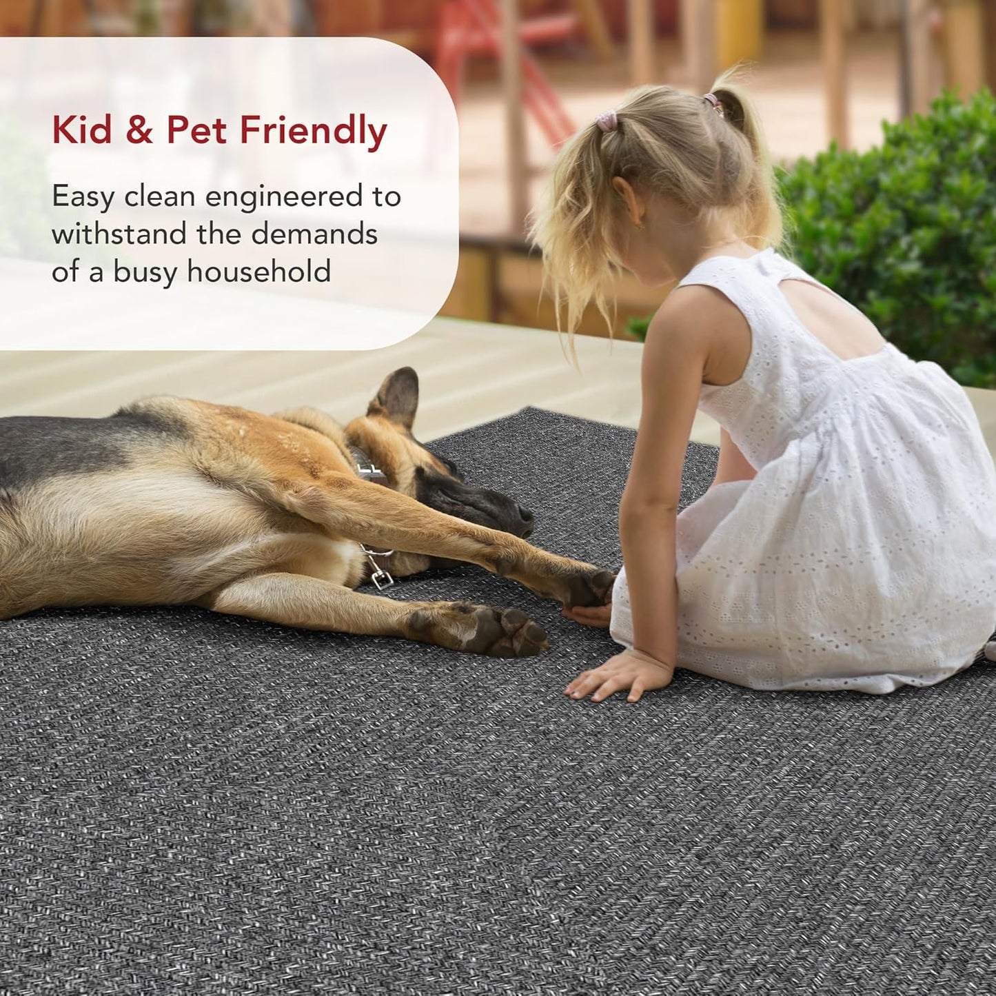 nuLOOM 2' x 6' Solid Hand Braided Indoor/Outdoor Area Rug, Pet-Friendly, High Traffic, Weather Resistant, for Patio, Balcony, Bedroom, Living, Dining Room, Wynn Charcoal