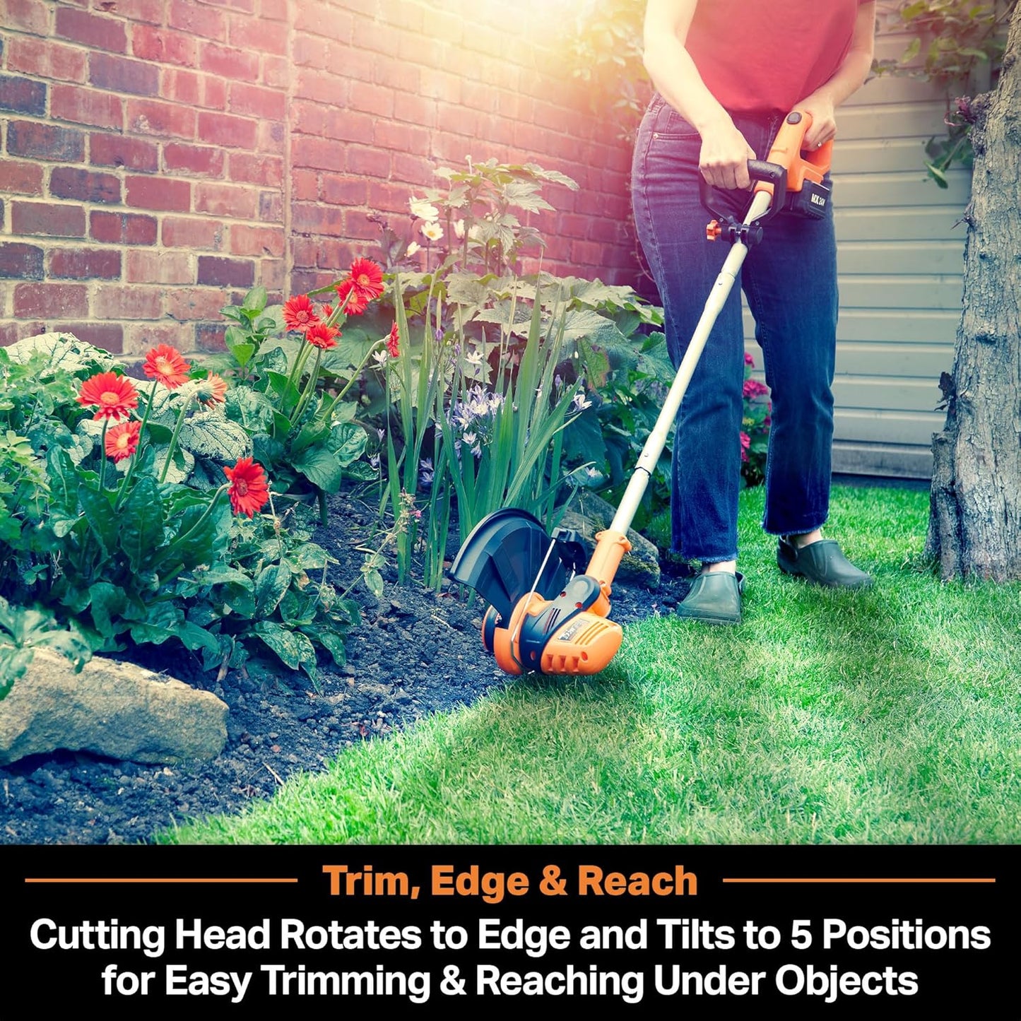 LawnMaster OcuMow™ Robot Lawn Mower with Cordless 24V MAX 10” Grass Trimmer Combo Kit Perimeter Wire Free for Small Yards 2000-4000 Square Feet Optical Navigation Automatic Obstacle Avoidance Spot Cut