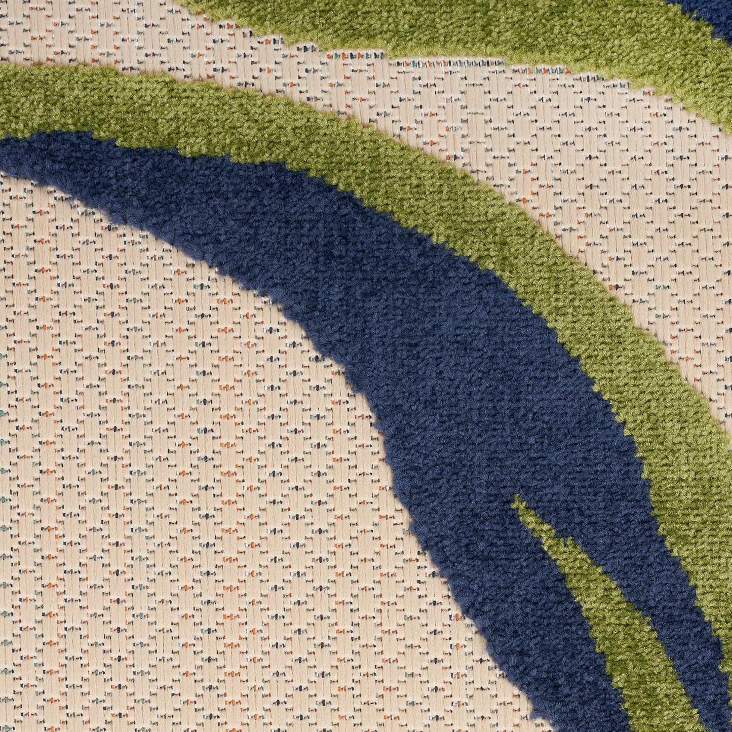 Nourison Home Aloha Outdoor Multicolor 2'3" x 8' Area Rug, Easy Cleaning, Non Shedding, Bed Room, Living Room, Dining Room, Deck, Backyard, Patio (2x8)