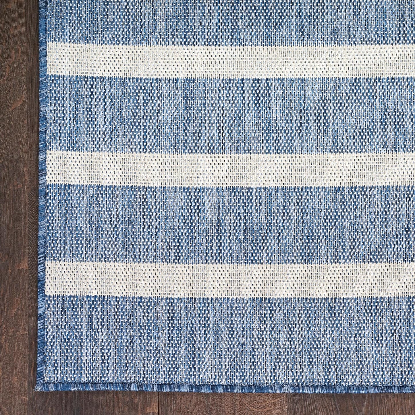 Nourison Home Positano Navy Ivory 2' x 6' Area Rug Easy Clean, Non Shedding, Bed Room, Living Room, Dining Room, Kitchen (6' Runner)
