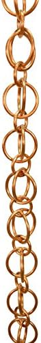 Nutshell Stores Double Loops Rain Chain - Copper - 18 Feet