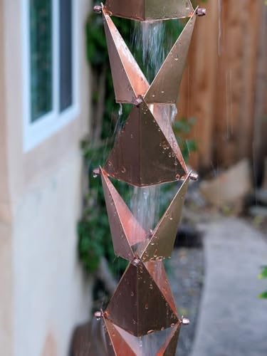 Nutshell Stores Origami Rain Chain - Copper - 16 Feet