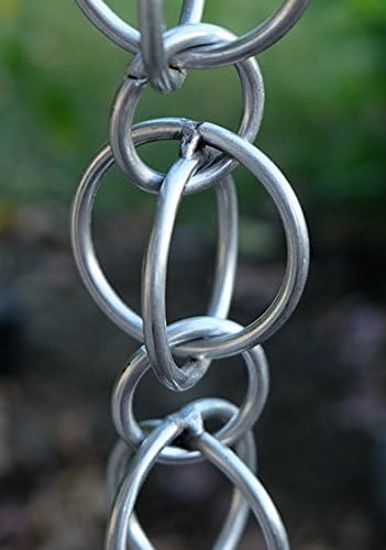 Nutshell Stores Double Loops Rain Chain - Stainless Steel - 8 Feet