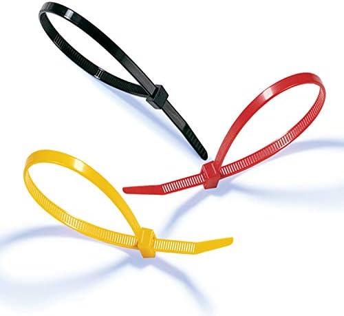 4 Inch Red Zip Ties (1000 Pieces), 18lb Strength, Nylon Cable Wire Ties