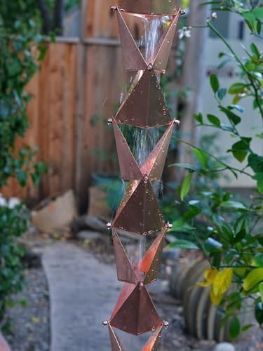 Nutshell Stores Origami Rain Chain - Copper - 13 Feet