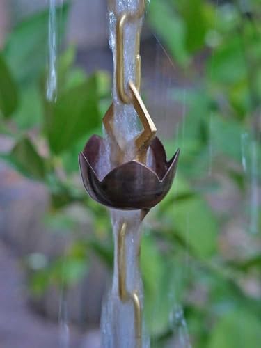 Nutshell Stores Lotus Rain Chain - 14 Feet