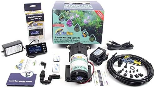 MistKing – Starter Misting System, 4th Gen | Used by Zoos, Botanical Gardens, Institutions & Hobbyists | Expandable to 10 Nozzles | Extremely Fine Mist | 50 Micron Droplets | MKSMS4-125-50