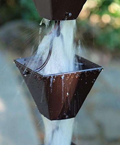 Nutshell Stores Medium Square Cups Rain Chain - Bronze - 9 Feet