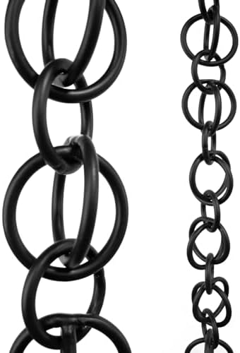 Nutshell Stores Double Loops Rain Chain - Black - 17 Feet