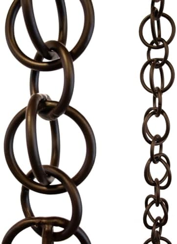 Nutshell Stores Double Loops Rain Chain - Bronze - 12 Feet