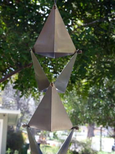 Nutshell Stores Origami Rain Chain - Stainless Steel - 14 Feet