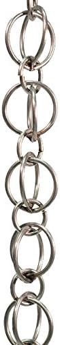 Nutshell Stores Double Loops Rain Chain - Stainless Steel - 14 Feet