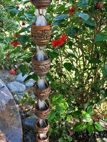 Nutshell Stores Honeybee & Hive Copper Rain Chain - Copper - 18 Feet