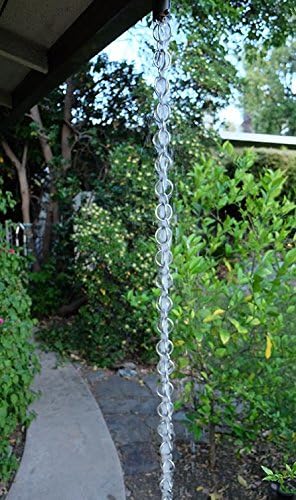 Nutshell Stores Double Loops Rain Chain - Stainless Steel - 16 Feet