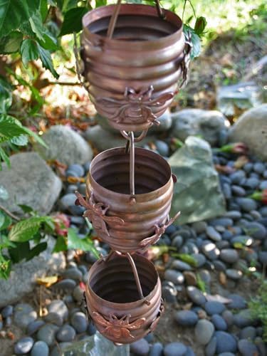 Nutshell Stores Honeybee & Hive Copper Rain Chain - Copper - 17 Feet