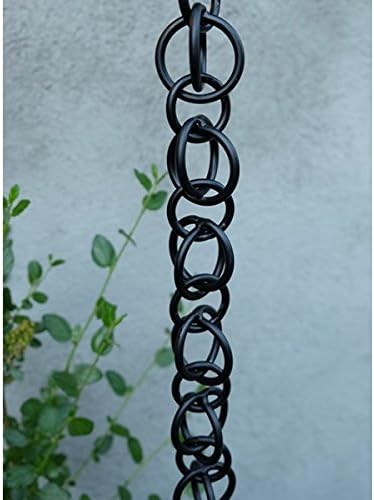 Nutshell Stores Double Loops Rain Chain - Black - 17 Feet