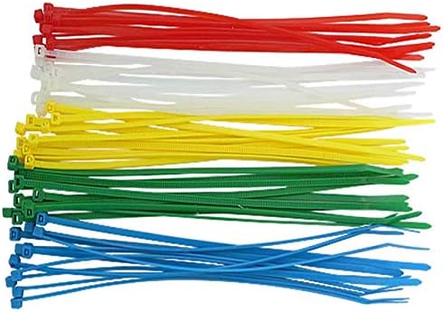 4 Inch Yellow Zip Ties (100 Pieces) 18lb Strength, Nylon Cable Wire Ties
