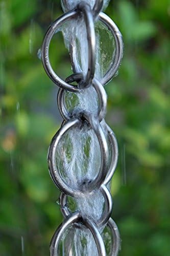 Nutshell Stores Double Loops Rain Chain - Stainless Steel - 17 Feet