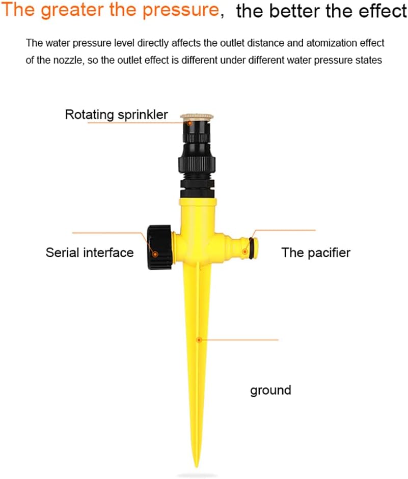 360° Rotation Auto Irrigation System Garden Lawn Sprinkler Patio, Garden Sprinkler Lawn, 90°/180°/360°, Adjustable at Will for Outdoor Grass Yard (8 PCS)