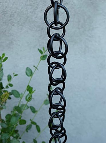 Nutshell Stores Double Loops Rain Chain - Black - 17 Feet