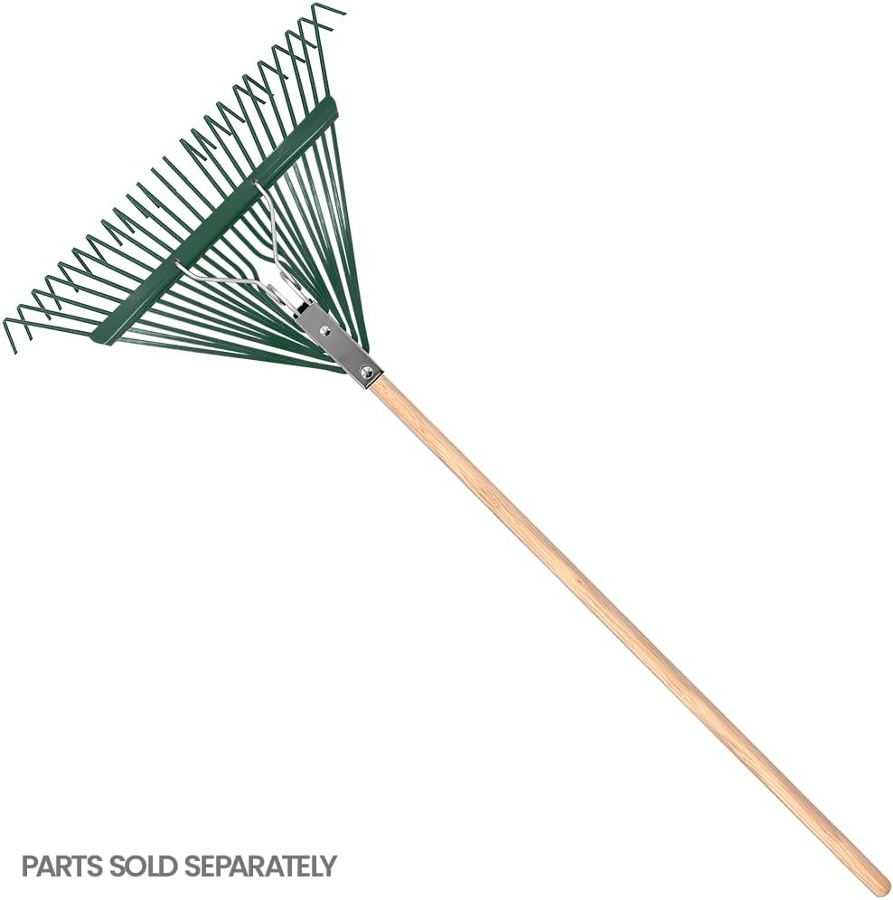 Zenport J2424 Leaf Rake with Deluxe Spring, 24-Tine, Rake Head Only, Green