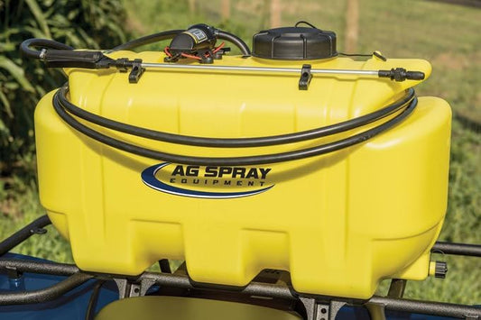 25 Gallon Bronze Spot Sprayer – 1.2 GPM High-Flo 12V Pump, EcoGun with Adjustable Nozzle, 15’ Hose – ATV/UTV Lawn & Garden Sprayer for Weed & Pest Control
