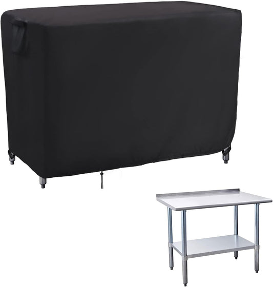 Kingling Outdoor Prep Table Covers, Waterproof Stainless Steel Table Cover Metal Table Cover Protection for Patio Kitchen Prep/Work Tables - 72''L x 30''W x 35''H