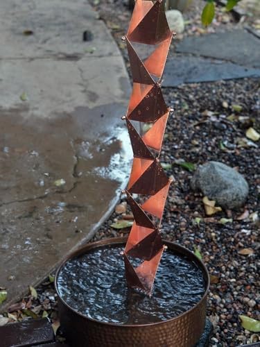 Nutshell Stores Origami Rain Chain - Copper - 17 Feet