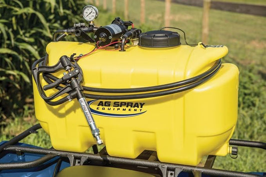 25 Gallon Diamond Spot Sprayer – 4.0 GPM SHFLO 12V Pump, Deluxe Aluminum Handgun, 15’ Hose – ATV/UTV Lawn & Garden Sprayer for Weed, Pest, and Fertilizer Application