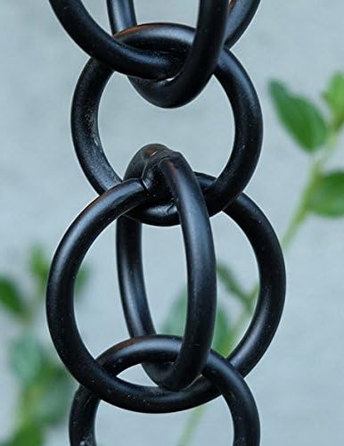 Nutshell Stores Double Loops Rain Chain - Black - 15 Feet