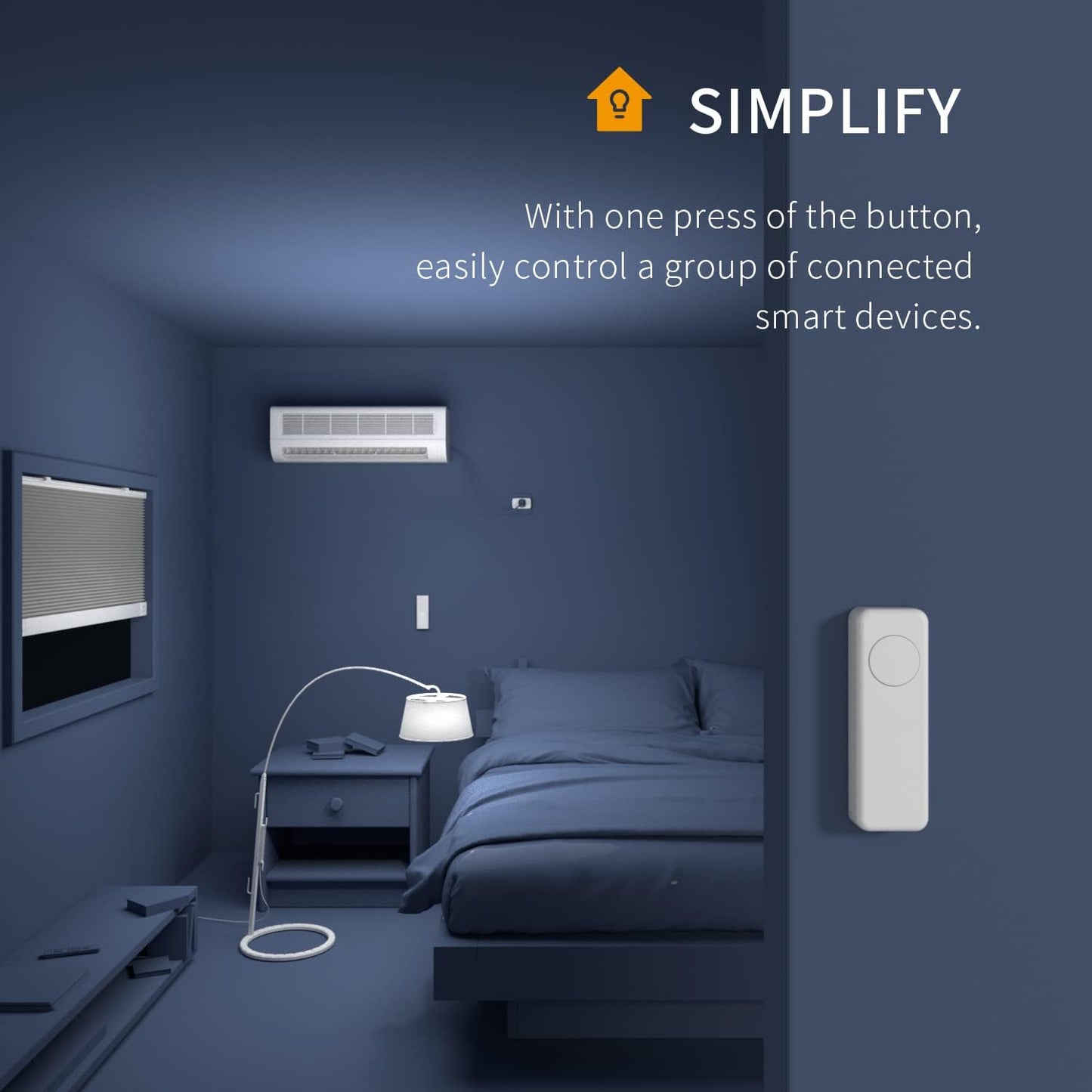 THIRDREALITY ZigBee Smart Button Blue, 3-Way Remote Control, Require Zigbee hub, Work with SmartThings, Aeotec, Hubitat, Home Assistant, Third Reality Hub, Battery Included.