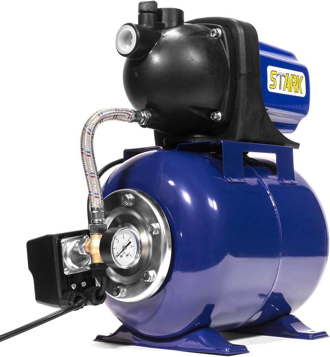 XtremepowerUS 1.6HP Shallow Well Pump Tank Garden Water Pump Booster System Pressurized Farm Irrigation 1000GPH, 1200W