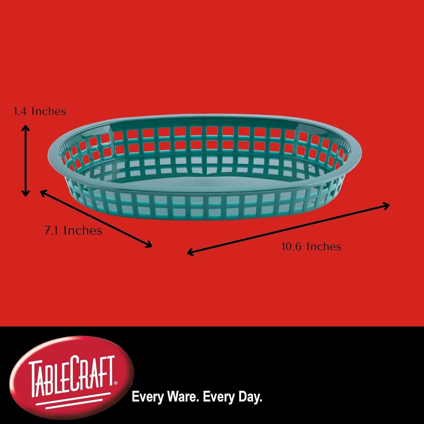 TableCraft Products C1076FG Cash and Carry Basket, Chicago, Green Forest (Pack of 12)