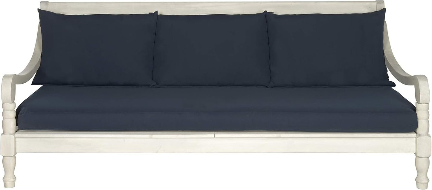 Safavieh Outdoor Collection Pasadena Brown /Taupe Acacia Wood Cushioned Daybed