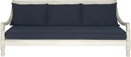 Safavieh Outdoor Collection Pasadena Brown /Taupe Acacia Wood Cushioned Daybed