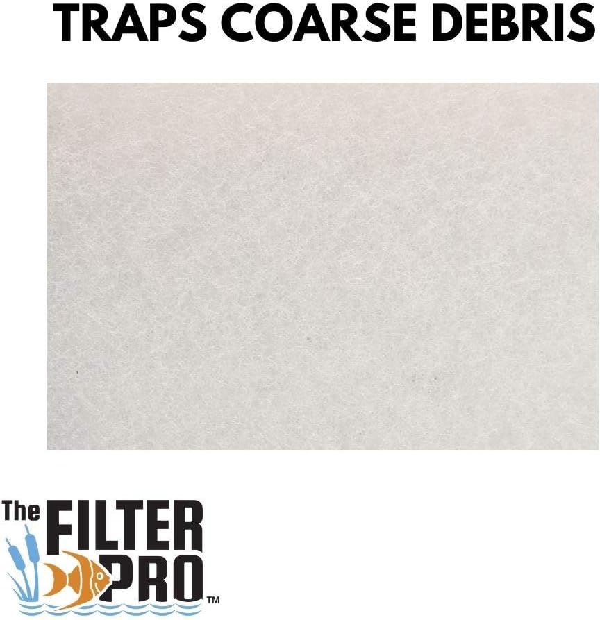 Beige Coarse Filter Media, 2" Thick, 14" x 56" Roll, Perfect for Aquariums, Ponds or Water Gardens, Made in USA