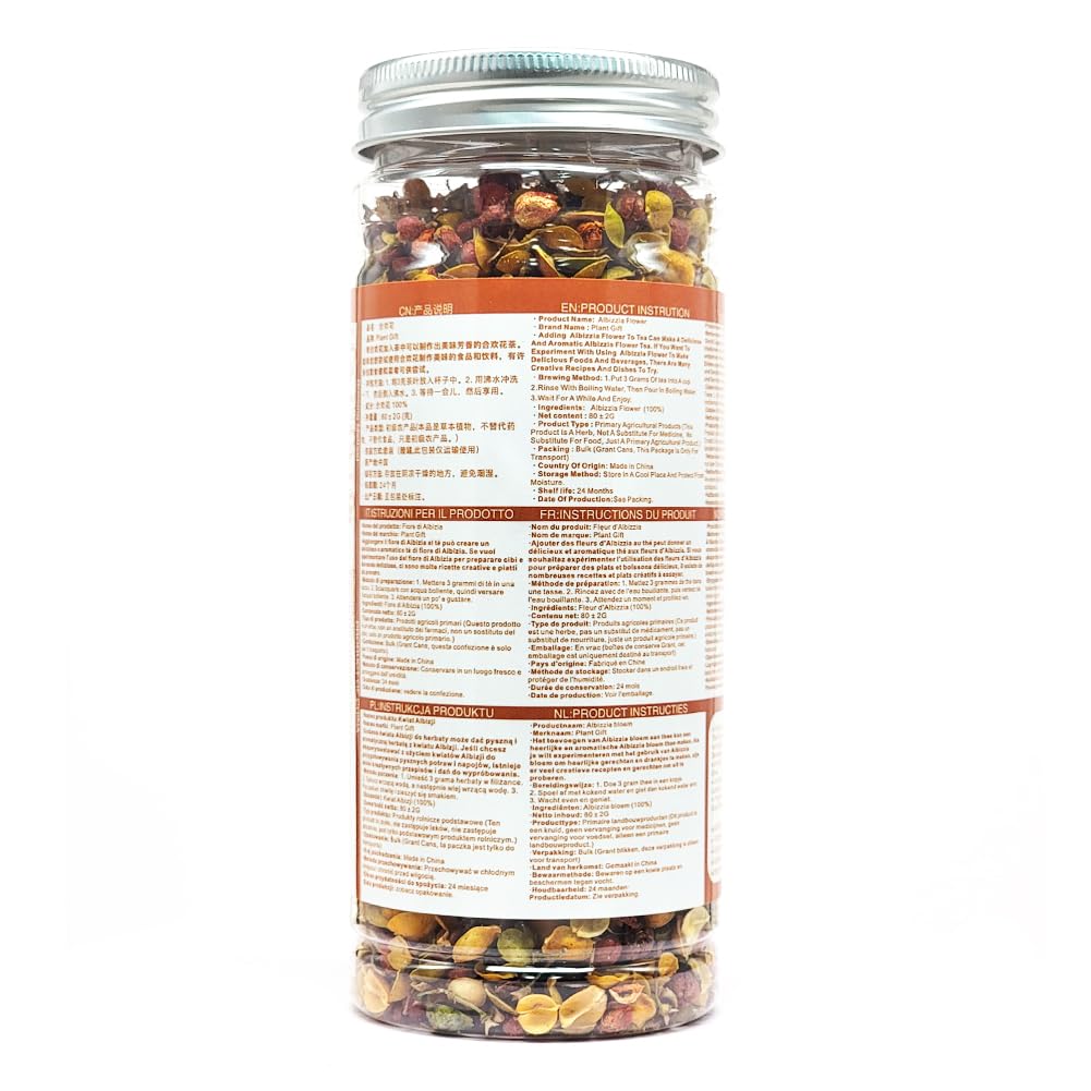 Plant Gift Albizia Flower Julibrissin Blooming Tea, HE HUAN HUA Loose Leaf Chinese Health Tea 80g / 2.82oz