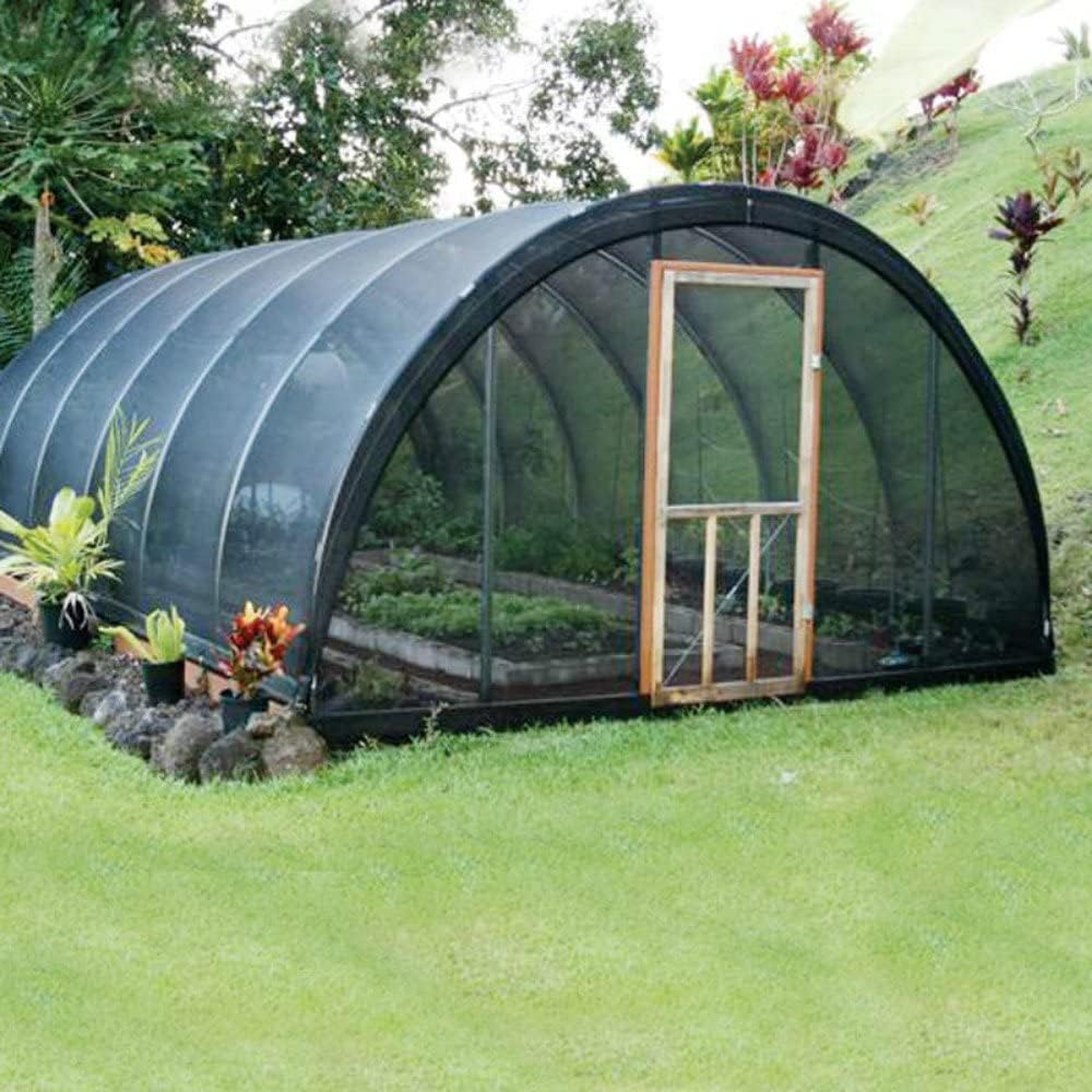 Agfabric 40% Shade Cloth 10X 50ft Sun Shade Fabric Sunblock Shade Cloth Cover with Clips for Plants, Black