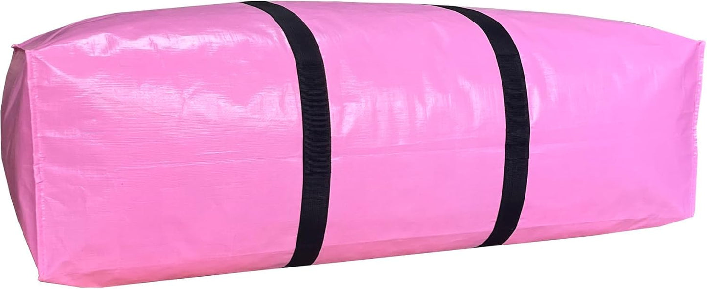 168 Gallon Extra Large Storage Bags, Jumbo Moving Storage Bags, Foldable Big Blue Waterproof Outdoor Patio Cushion Storage Bag, 65x30x20inch - 1PACK