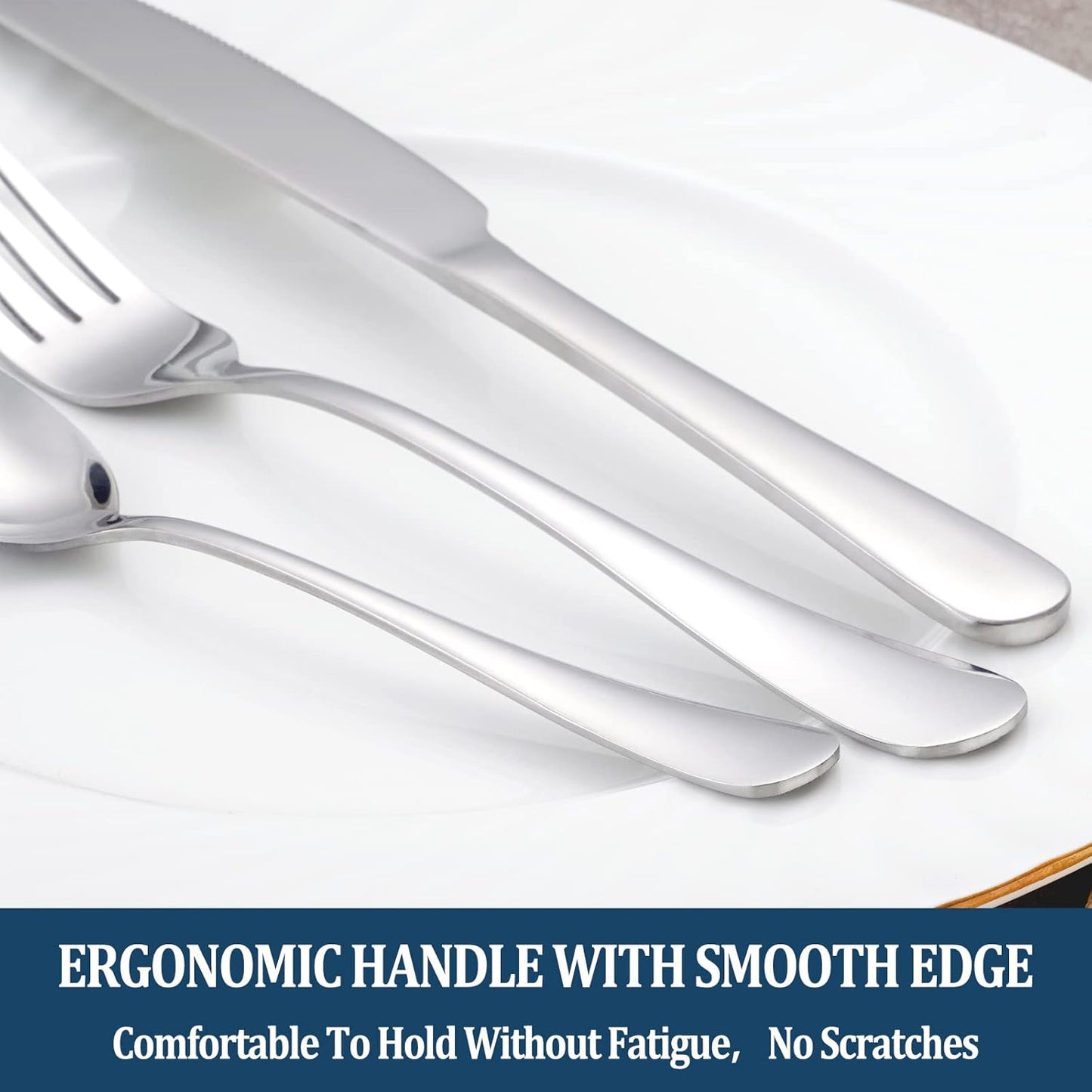 12 Piece Dinner Forks Set, Food-Grade Stainless Steel Silverware Forks, Cutlery Fork, Metal Fork for Home, Kitchen or Restaurant, Mirror Polished, Dishwasher Safe - 8 Inch